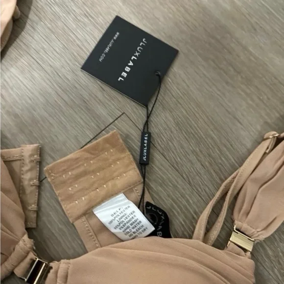 JLUXLABEL Neutral Beige Bikini Top & Sarong. - Picture 6 of 7